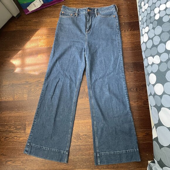 J. Crew Wide Leg Trouser Jeans-Size34/36 (US 16) - Picture 1 of 13